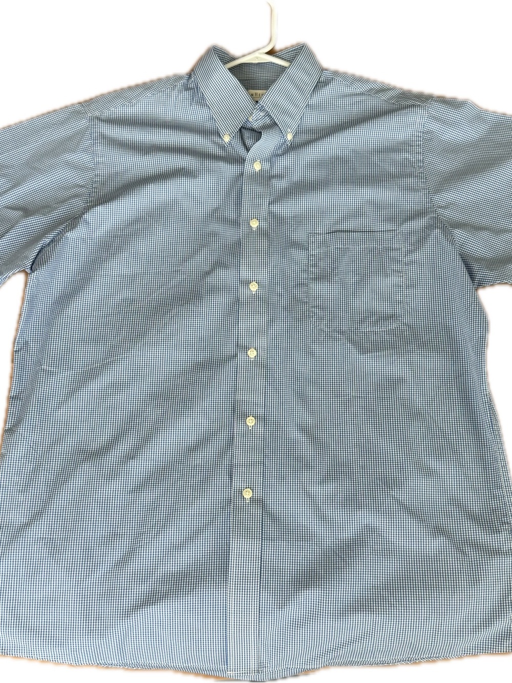 Van Heusen Blue Micro-Check Button-Down Shirt